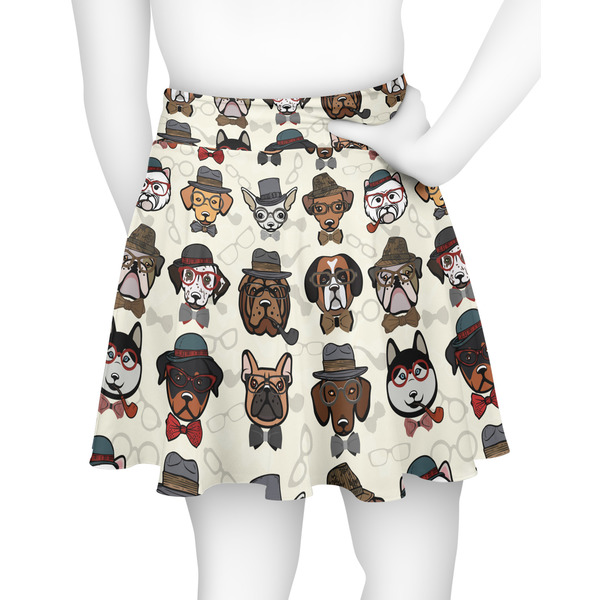 Hipster Dogs Skater Skirt - Back