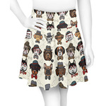 Hipster Dogs Skater Skirt - Large