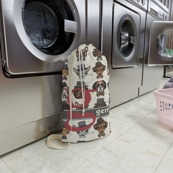 Hipster Dogs Small Landry Bag - In Context