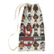 Hipster Dogs Small Laundry Bag - Front View