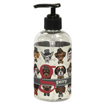Hipster Dogs Plastic Soap / Lotion Dispenser (8 oz - Small - Black) (Personalized)