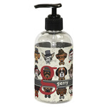 Hipster Dogs Plastic Soap / Lotion Dispenser (8 oz - Small - Black) (Personalized)