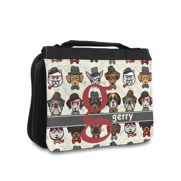 Custom Hipster Dogs Toiletry Bag - Small (Personalized)