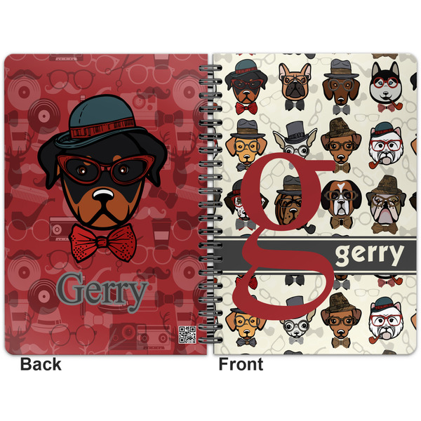 Hipster Dogs Spiral Journal 7 x 10 - Apvl