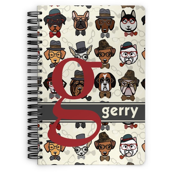Custom Hipster Dogs Spiral Notebook (Personalized)
