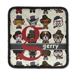 Hipster Dogs Iron On Square Patch w/ Name and Initial