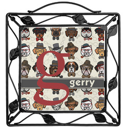 Hipster Dogs Square Trivet (Personalized)