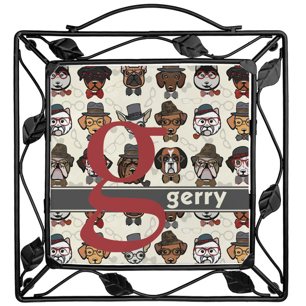 Custom Hipster Dogs Square Trivet (Personalized)