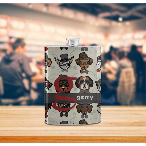 Hipster Dogs Stainless Steel Flask - LIFESTYLE 2
