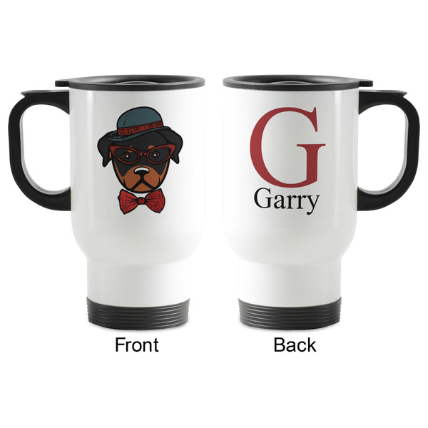 Hipster Dogs Stainless Steel Travel Mug with Handle - Apvl