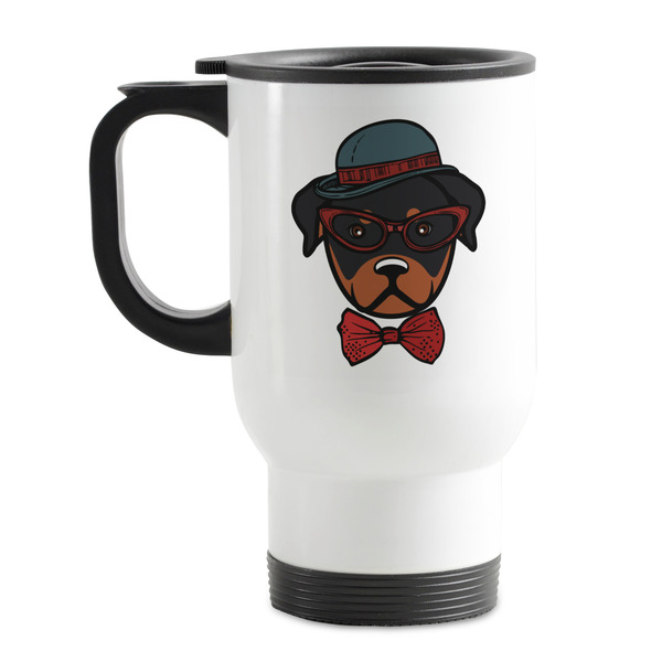 Custom Hipster Dogs Stainless Steel Travel Mug with Handle