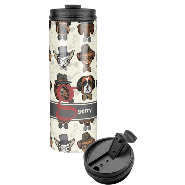 Custom Hipster Dogs Stainless Steel Skinny Tumbler (Personalized)