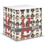 Hipster Dogs Sticky Note Cube (Personalized)