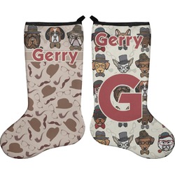 Hipster Dogs Holiday Stocking - Double-Sided - Neoprene (Personalized)