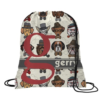 Hipster Dogs Drawstring Backpack (Personalized)