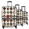 Hipster Dogs 3 Piece Luggage Set - 20" Carry On, 24" Medium Checked, 28" Large Checked (Personalized)