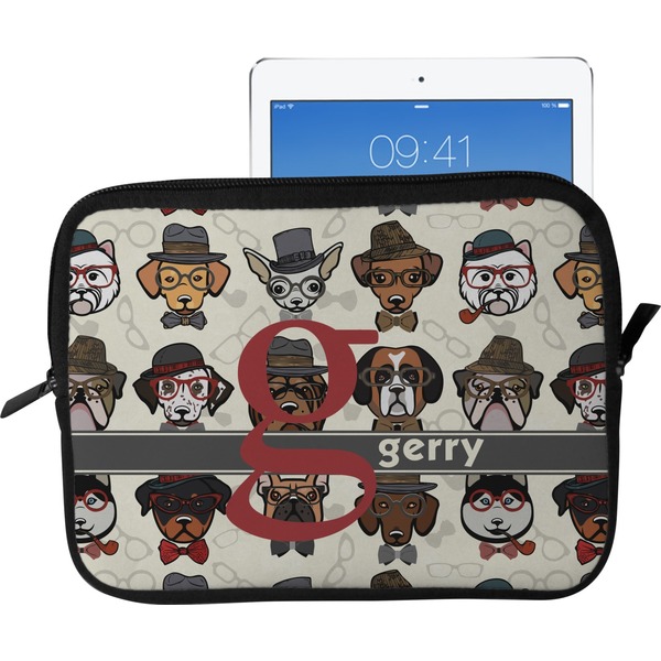 Custom Hipster Dogs Tablet Case / Sleeve - Large (Personalized)