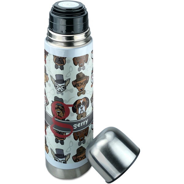 Hipster Dogs Thermos - Lid Off