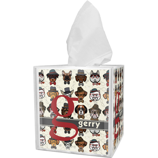 Custom Hipster Dogs Tissue Box Cover (Personalized)