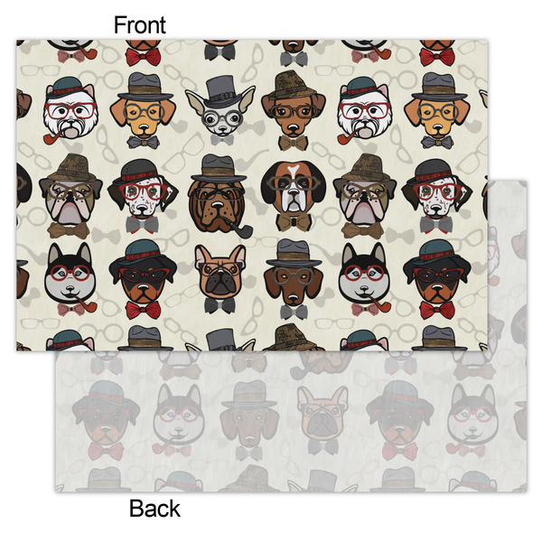 Hipster Dogs Tissue Paper - Heavyweight - Small - Front & Back