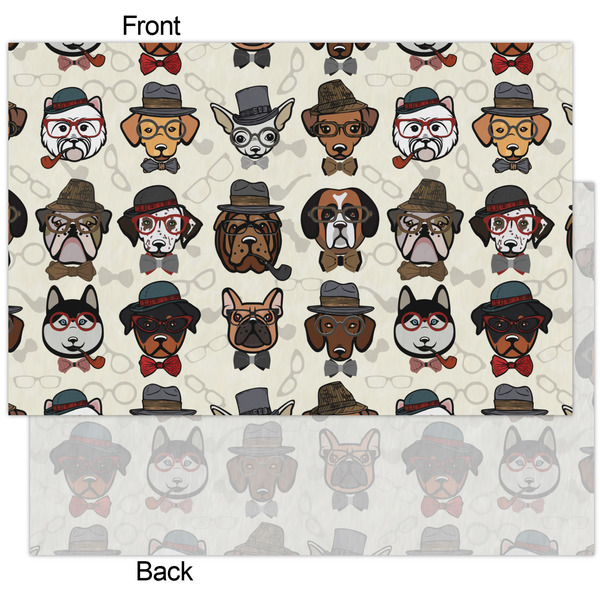 Hipster Dogs Tissue Paper - Heavyweight - XL - Front & Back