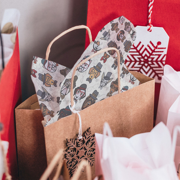 Hipster Dogs Tissue Paper - In Gift Bag