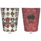Hipster Dogs Trash Can White - Front and Back - Apvl