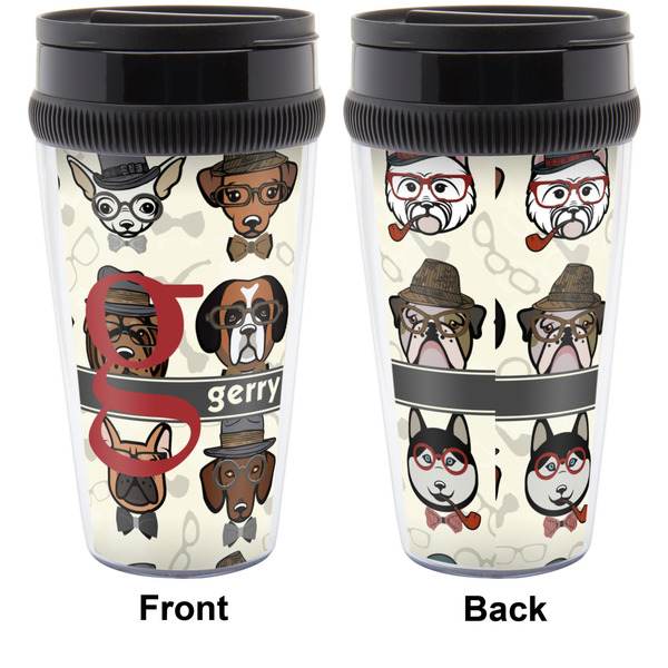 Hipster Dogs Travel Mug Approval (Personalized)