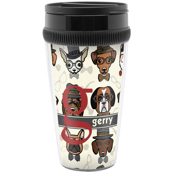 Custom Hipster Dogs Acrylic Travel Mug without Handle (Personalized)