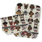 Hipster Dogs Two Rectangle Burp Cloths - Open & Folded