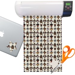 Hipster Dogs Sticker Vinyl Sheet (Permanent)