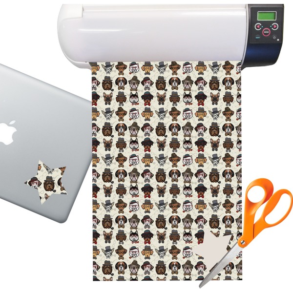Custom Hipster Dogs Sticker Vinyl Sheet (Permanent)