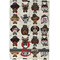 Hipster Dogs Waffle Weave Towel - Full Color Print - Approval Image