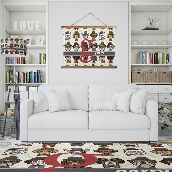 Hipster Dogs Wall Hanging Tapestry - IN CONTEXT
