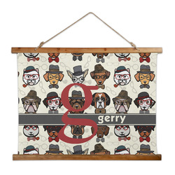 Hipster Dogs Wall Hanging Tapestry - Wide (Personalized)