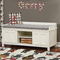 Hipster Dogs Wall Name Decal Above Storage bench