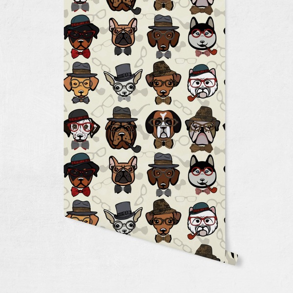 Hipster Dogs Wallpaper on Wall