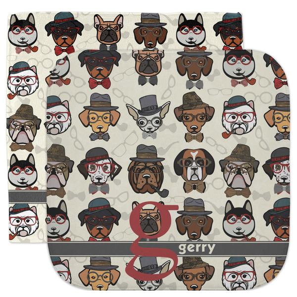 Custom Hipster Dogs Facecloth / Wash Cloth (Personalized)