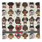 Hipster Dogs Washcloth - Front - No Soap