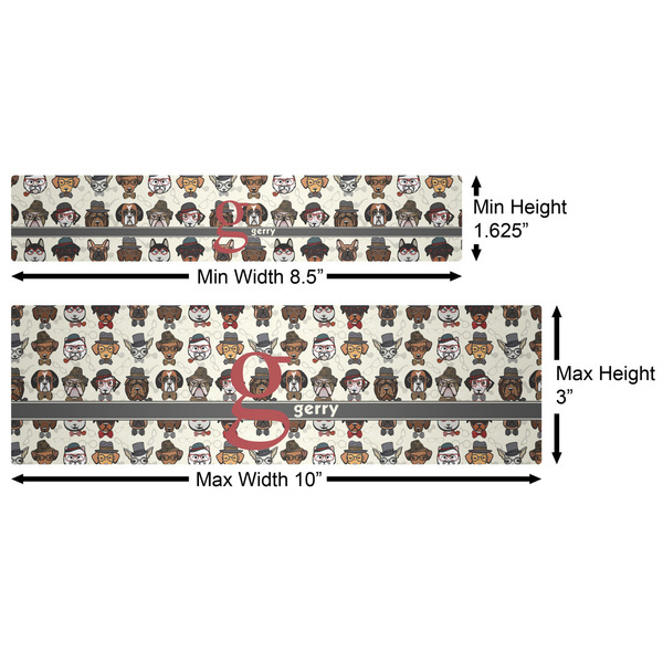 Hipster Dogs Water Bottle Labels w/ Dimensions