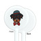 Hipster Dogs White Plastic 5.5" Stir Stick - Single Sided - Round - Front & Back