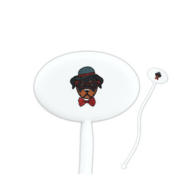 Hipster Dogs Oval Plastic Stir Sticks