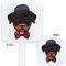 Hipster Dogs White Plastic Stir Stick - Double Sided - Approval