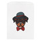 Hipster Dogs White Treat Bag - Front View