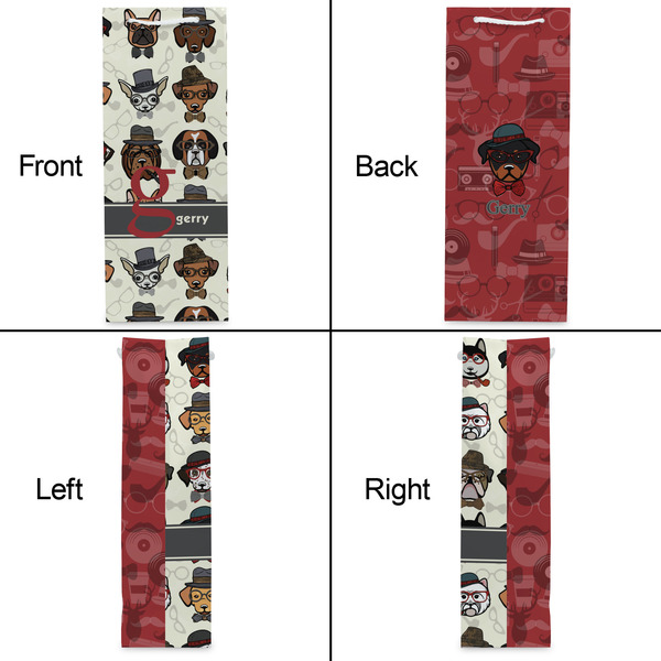 Hipster Dogs Wine Gift Bag - Gloss - Approval