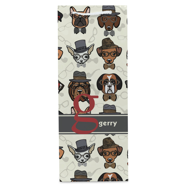 Hipster Dogs Wine Gift Bag - Matte - Front