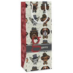 Hipster Dogs Wine Gift Bags - Matte (Personalized)