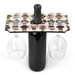 Hipster Dogs Wine Bottle & Glass Holder (Personalized)