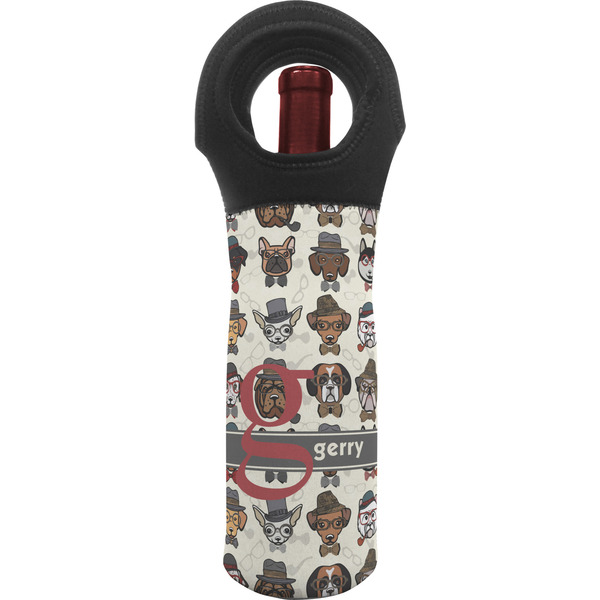 Custom Hipster Dogs Wine Tote Bag (Personalized)