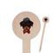 Hipster Dogs Wooden 6" Food Pick - Round - Closeup